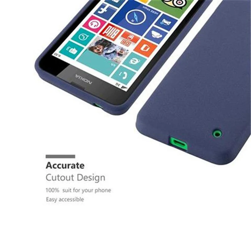 Cadorabo Hülle kompatibel mit Nokia Lumia 630 / 635 Schutzhülle aus flexiblem TPU Silikon