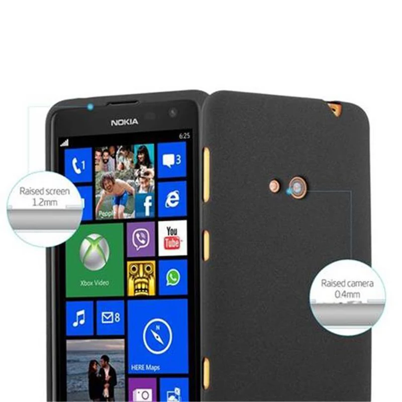 Cadorabo Hülle kompatibel mit Nokia Lumia 625 Schutzhülle aus flexiblem TPU Silikon