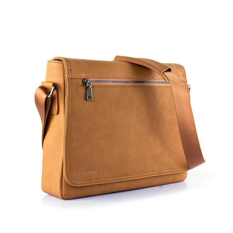 Cadorabo Laptop / Tablet Tasche für 15 Zoll 15 Zoll Notebooks aus Kunstleder mit Fächern, Gurt und Tabletfach - Notebook Umhängetasche Aktentasche Computertasche in MANGAN SCHWARZ