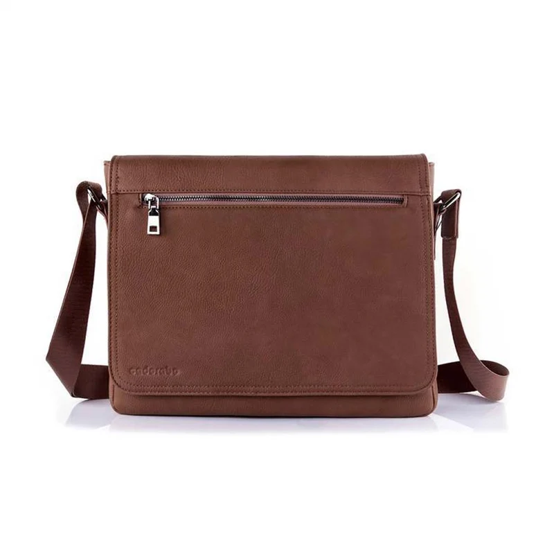 Cadorabo Laptop / Tablet Tasche für 15 Zoll 15 Zoll Notebooks aus Kunstleder mit Fächern, Gurt und Tabletfach - Notebook Umhängetasche Aktentasche Computertasche in MANGAN SCHWARZ