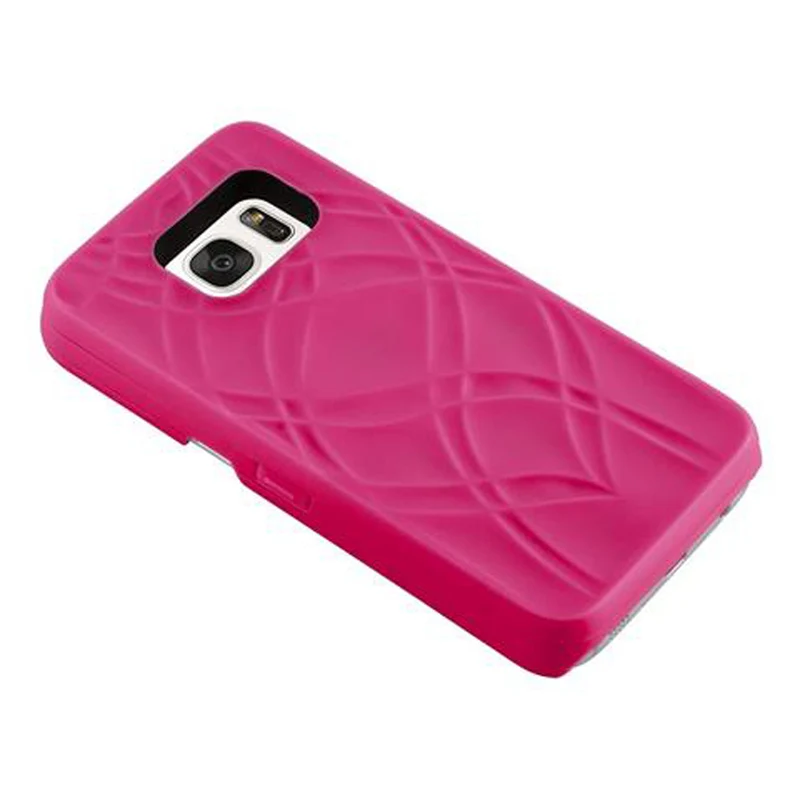 Cadorabo Hülle kompatibel mit Samsung Galaxy S7 Hard Case Schutzhülle mit Spiegel und Kartenfächern