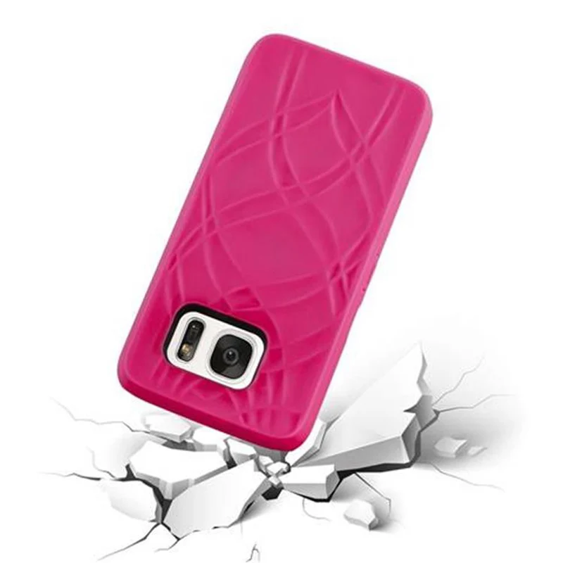 Cadorabo Hülle kompatibel mit Samsung Galaxy S7 Hard Case Schutzhülle mit Spiegel und Kartenfächern