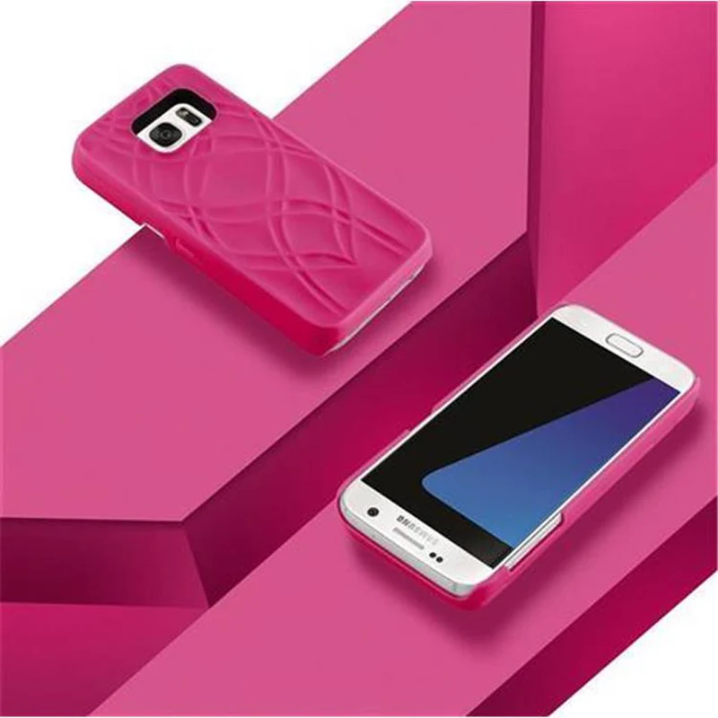 Cadorabo Hülle kompatibel mit Samsung Galaxy S7 Hard Case Schutzhülle mit Spiegel und Kartenfächern