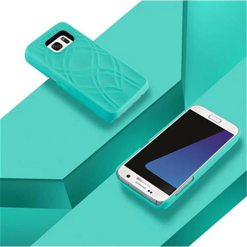 Cadorabo Hülle kompatibel mit Samsung Galaxy S7 Hard Case Schutzhülle mit Spiegel und Kartenfächern