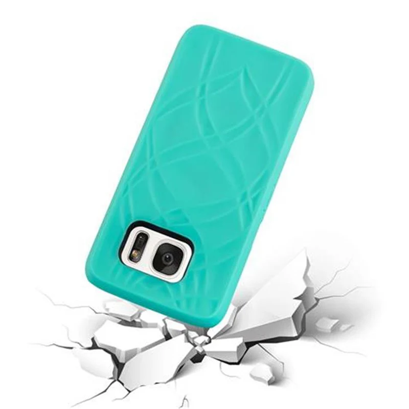 Cadorabo Hülle kompatibel mit Samsung Galaxy S7 Hard Case Schutzhülle mit Spiegel und Kartenfächern