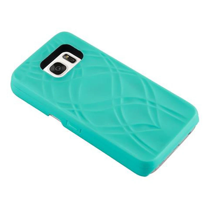 Cadorabo Hülle kompatibel mit Samsung Galaxy S7 Hard Case Schutzhülle mit Spiegel und Kartenfächern