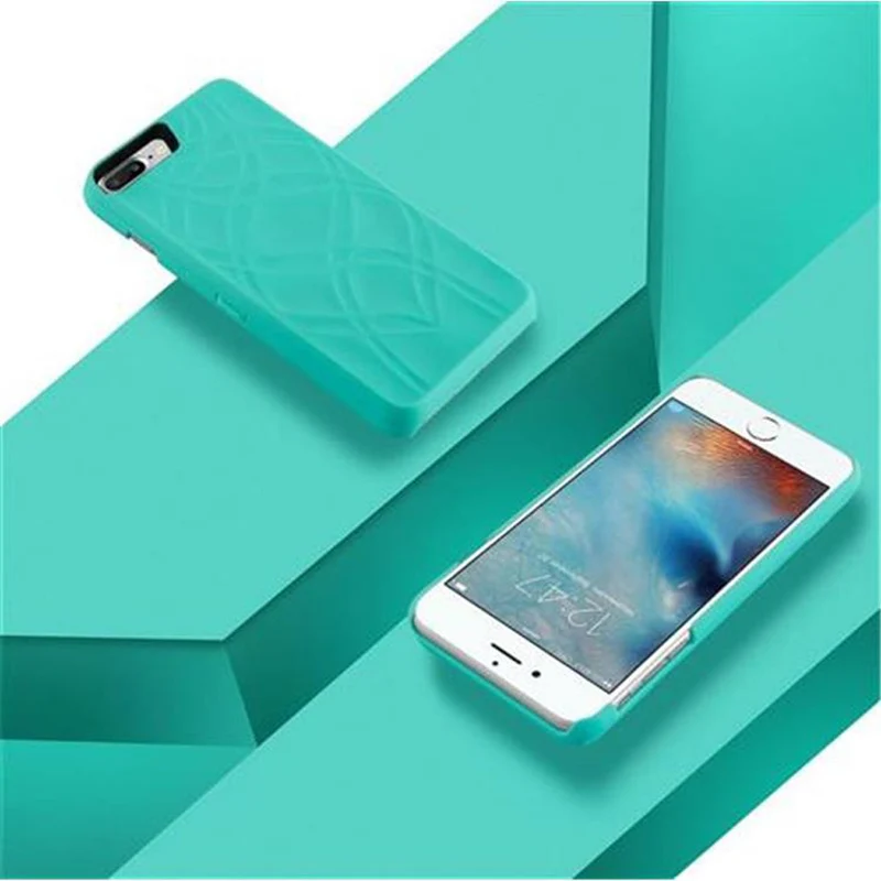 Cadorabo Hülle kompatibel mit Apple iPhone 7 PLUS / 7S PLUS / 8 PLUS Hard Case Schutzhülle mit Spiegel und Kartenfächern
