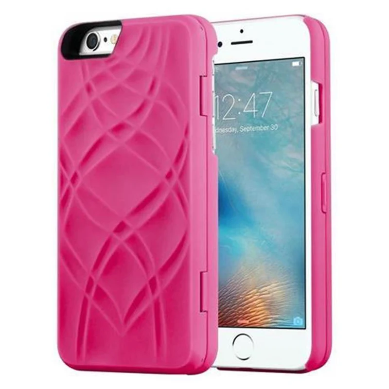 Cadorabo Hülle kompatibel mit Apple iPhone 6 PLUS / 6S PLUS Hard Case Schutzhülle mit Spiegel und Kartenfächern