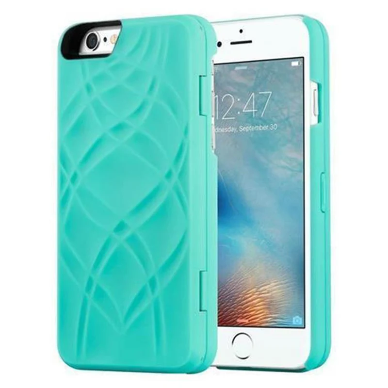 Cadorabo Hülle kompatibel mit Apple iPhone 6 PLUS / 6S PLUS Hard Case Schutzhülle mit Spiegel und Kartenfächern