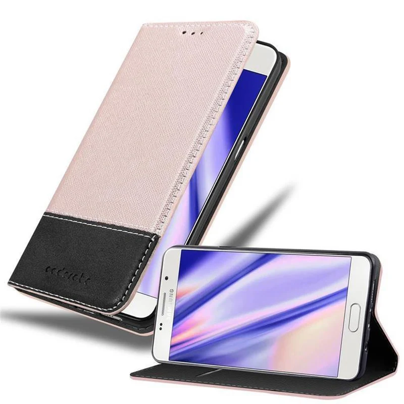 Cadorabo Hülle kompatibel mit Samsung Galaxy A5 2016 Schutzhülle mit Magnetverschluss, Standfunktion und Kartenfach