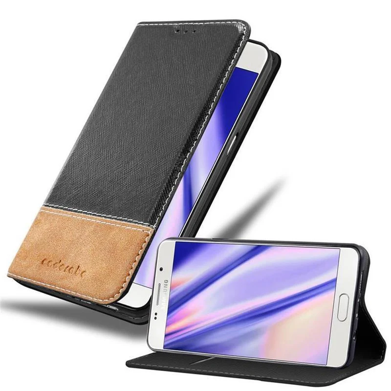 Cadorabo Hülle kompatibel mit Samsung Galaxy A5 2016 Schutzhülle mit Magnetverschluss, Standfunktion und Kartenfach