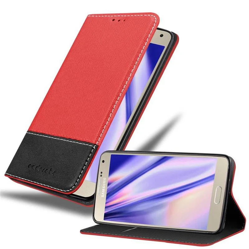 Cadorabo Hülle kompatibel mit Samsung Galaxy A5 2015 Schutzhülle mit Magnetverschluss, Standfunktion und Kartenfach