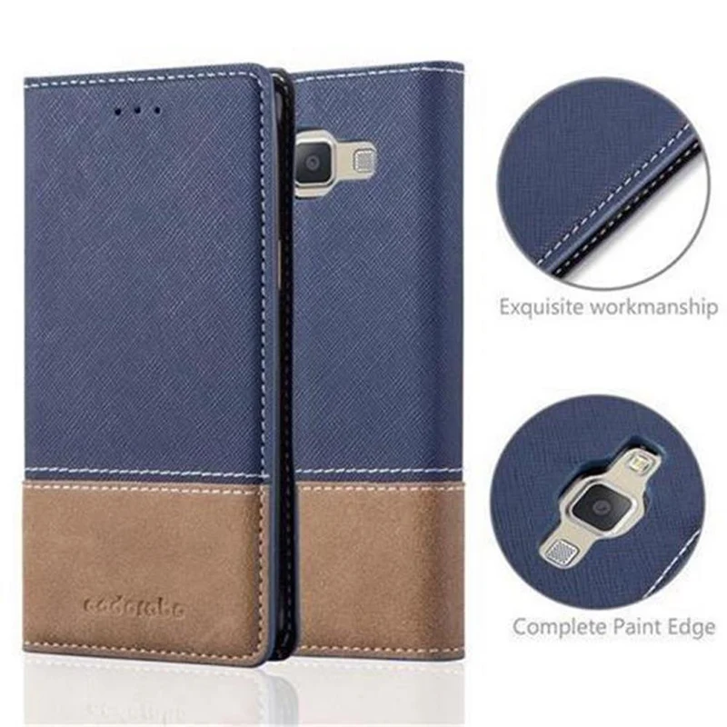 Cadorabo Hülle kompatibel mit Samsung Galaxy A5 2015 Schutzhülle mit Magnetverschluss, Standfunktion und Kartenfach