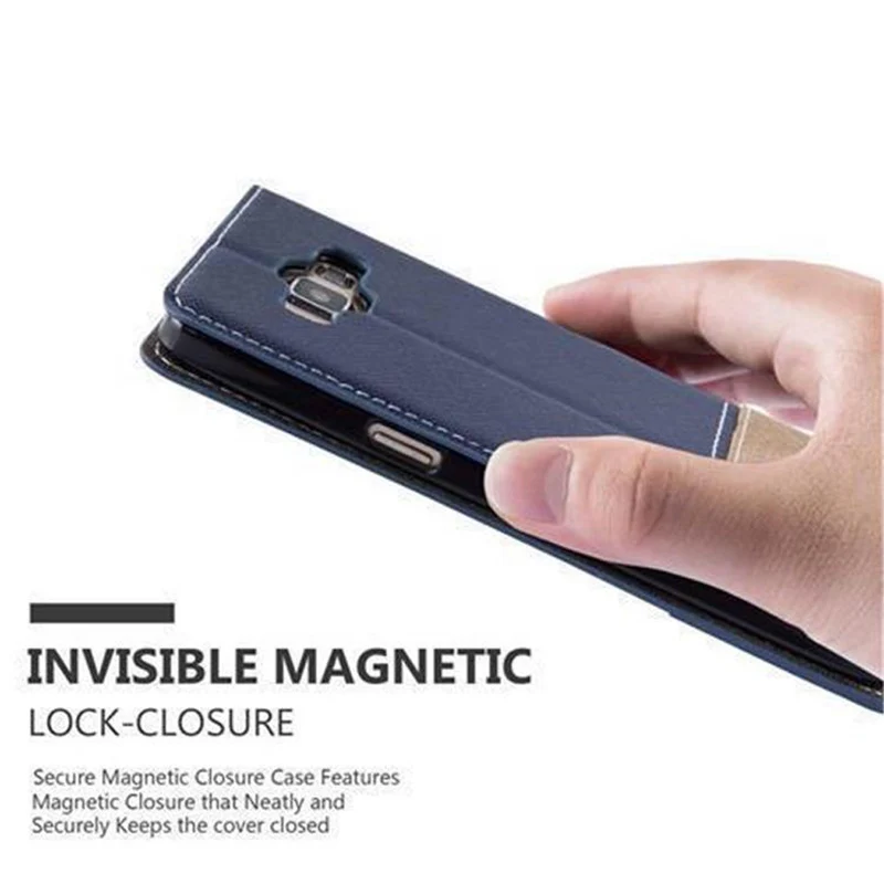Cadorabo Hülle kompatibel mit Samsung Galaxy A5 2015 Schutzhülle mit Magnetverschluss, Standfunktion und Kartenfach