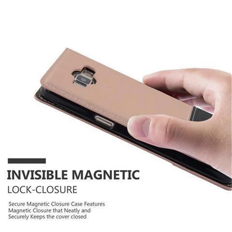 Cadorabo Hülle kompatibel mit Samsung Galaxy A5 2015 Schutzhülle mit Magnetverschluss, Standfunktion und Kartenfach