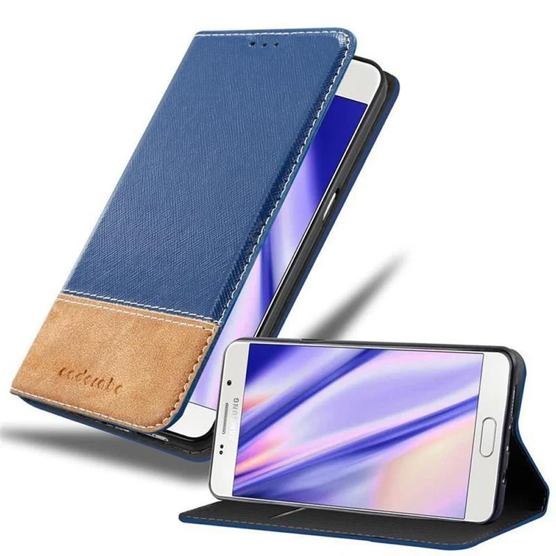 Cadorabo Hülle kompatibel mit Samsung Galaxy A3 2016 Schutzhülle mit Magnetverschluss, Standfunktion und Kartenfach