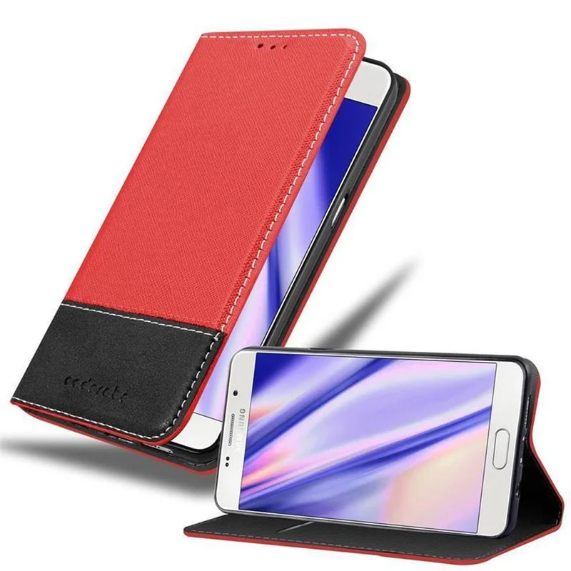 Cadorabo Hülle kompatibel mit Samsung Galaxy A3 2016 Schutzhülle mit Magnetverschluss, Standfunktion und Kartenfach