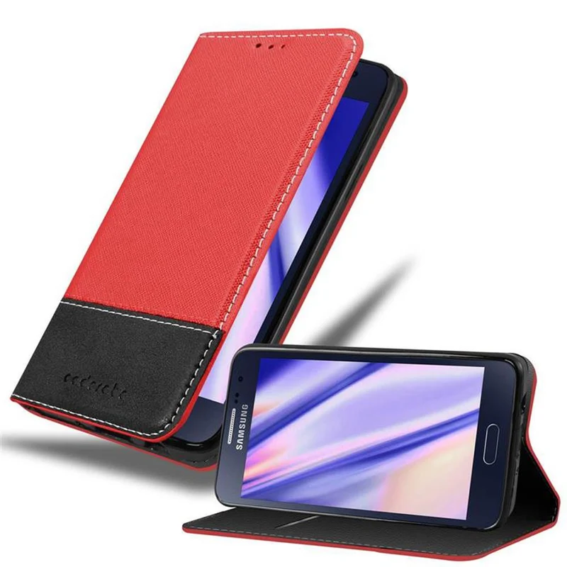 Cadorabo Hülle kompatibel mit Samsung Galaxy A3 2015 Schutzhülle mit Magnetverschluss, Standfunktion und Kartenfach