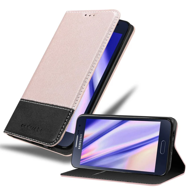 Cadorabo Hülle kompatibel mit Samsung Galaxy A3 2015 Schutzhülle mit Magnetverschluss, Standfunktion und Kartenfach