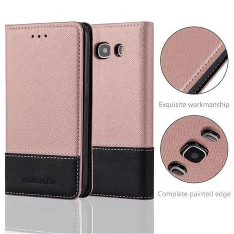 Cadorabo Hülle kompatibel mit Samsung Galaxy J5 2016 Schutzhülle mit Magnetverschluss, Standfunktion und Kartenfach