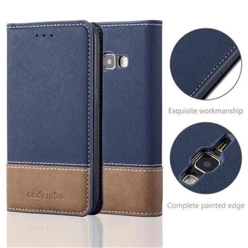 Cadorabo Hülle kompatibel mit Samsung Galaxy J1 2016 Schutzhülle mit Magnetverschluss, Standfunktion und Kartenfach