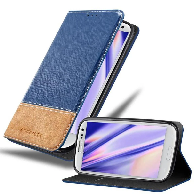 Cadorabo Hülle kompatibel mit Samsung Galaxy S3 / S3 NEO Schutzhülle mit Magnetverschluss, Standfunktion und Kartenfach