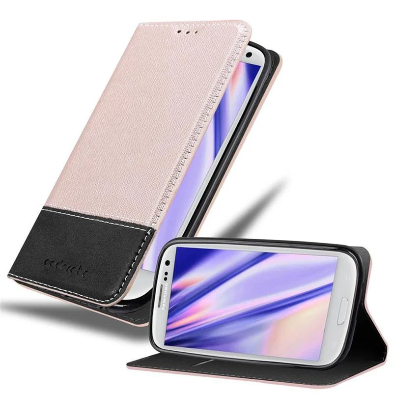 Cadorabo Hülle kompatibel mit Samsung Galaxy S3 / S3 NEO Schutzhülle mit Magnetverschluss, Standfunktion und Kartenfach