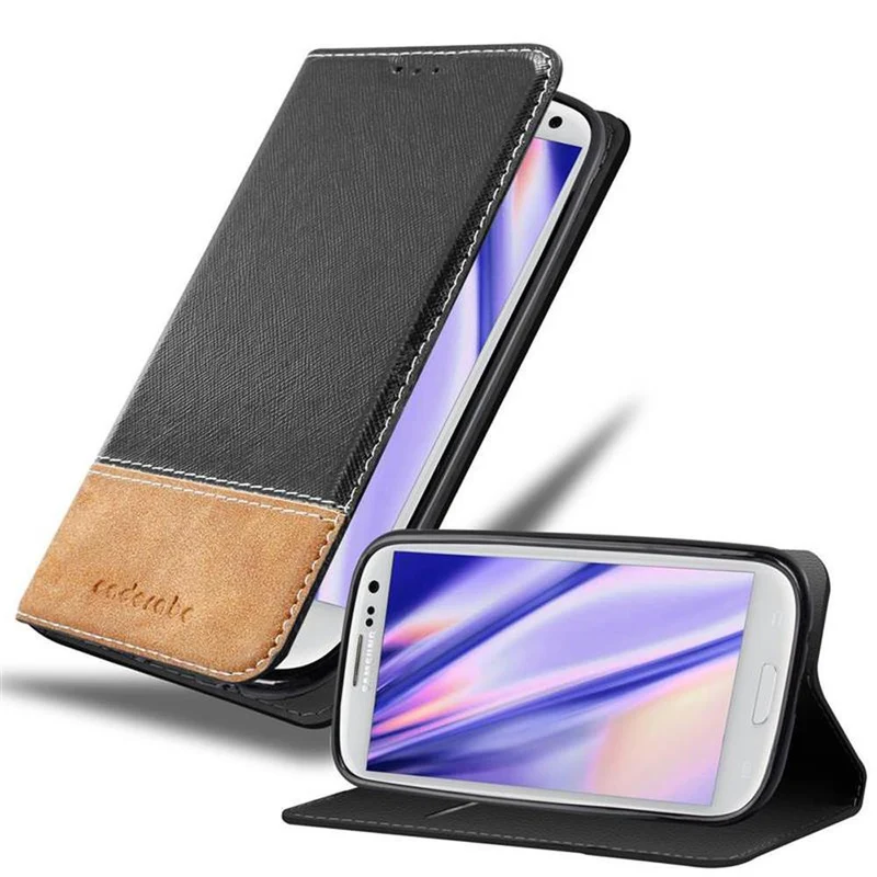 Cadorabo Hülle kompatibel mit Samsung Galaxy S3 / S3 NEO Schutzhülle mit Magnetverschluss, Standfunktion und Kartenfach