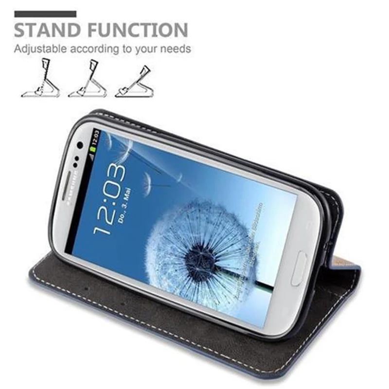 Cadorabo Hülle kompatibel mit Samsung Galaxy S3 / S3 NEO Schutzhülle mit Magnetverschluss, Standfunktion und Kartenfach