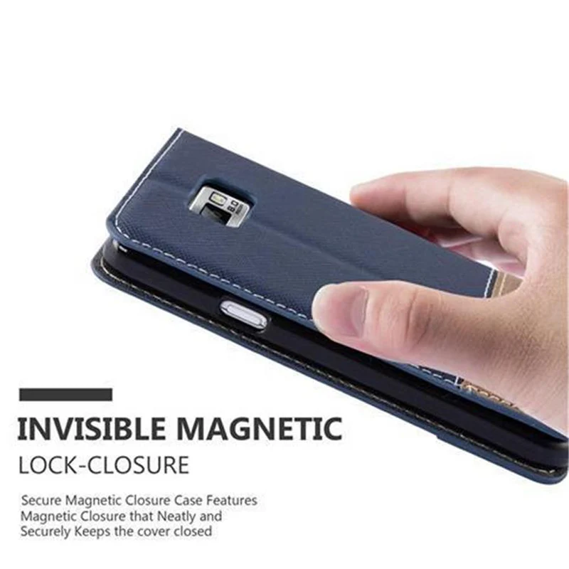 Cadorabo Hülle kompatibel mit Samsung Galaxy S2 / S2 PLUS Schutzhülle mit Magnetverschluss, Standfunktion und Kartenfach