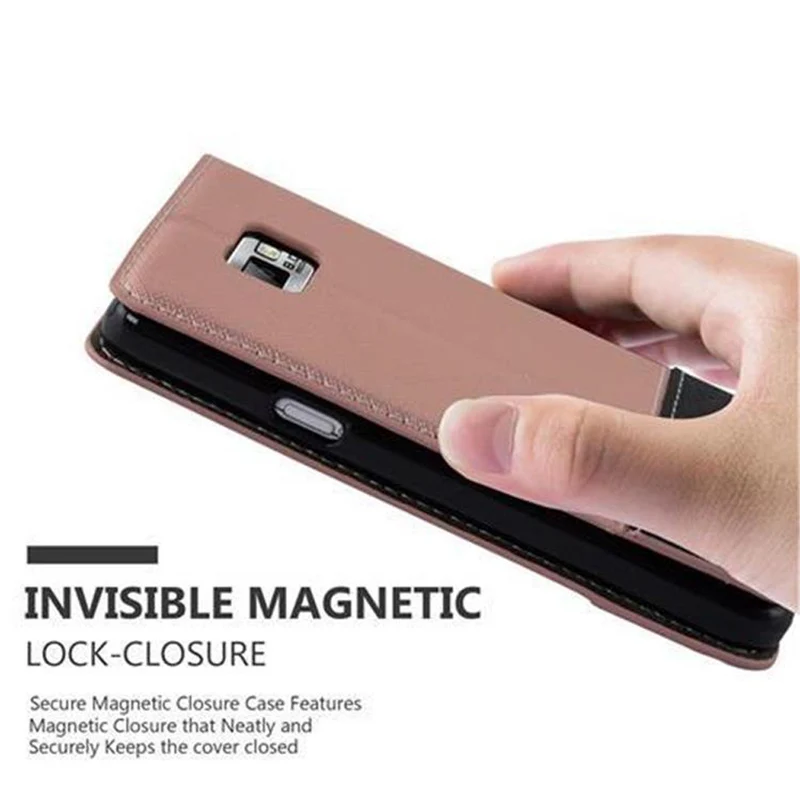 Cadorabo Hülle kompatibel mit Samsung Galaxy S2 / S2 PLUS Schutzhülle mit Magnetverschluss, Standfunktion und Kartenfach