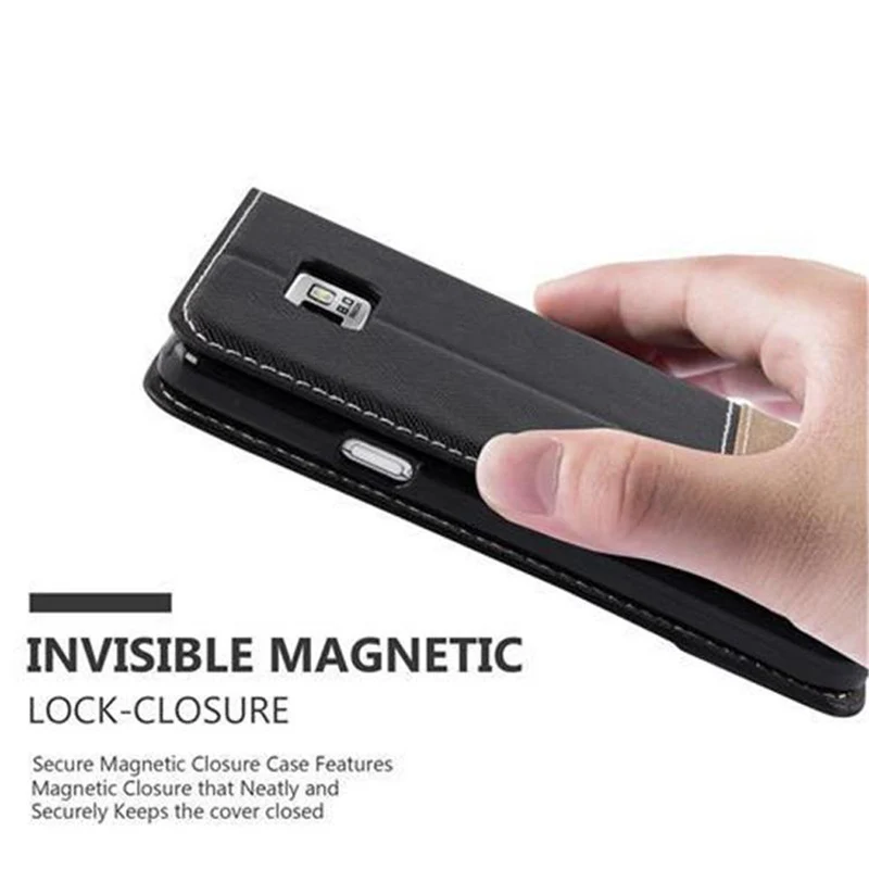 Cadorabo Hülle kompatibel mit Samsung Galaxy S2 / S2 PLUS Schutzhülle mit Magnetverschluss, Standfunktion und Kartenfach