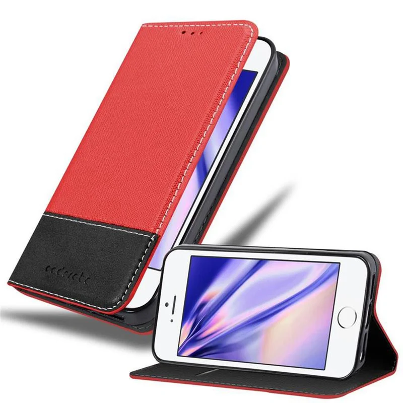 Cadorabo Hülle kompatibel mit Apple iPhone 6 / 6S Schutzhülle mit Magnetverschluss, Standfunktion und Kartenfach