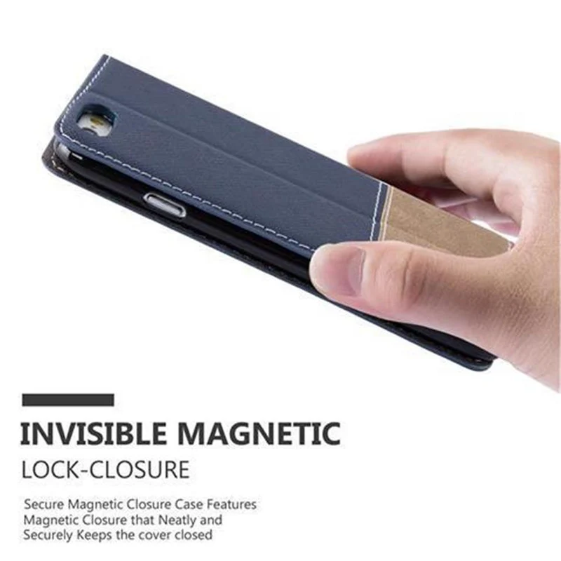Cadorabo Hülle kompatibel mit Apple iPhone 6 / 6S Schutzhülle mit Magnetverschluss, Standfunktion und Kartenfach