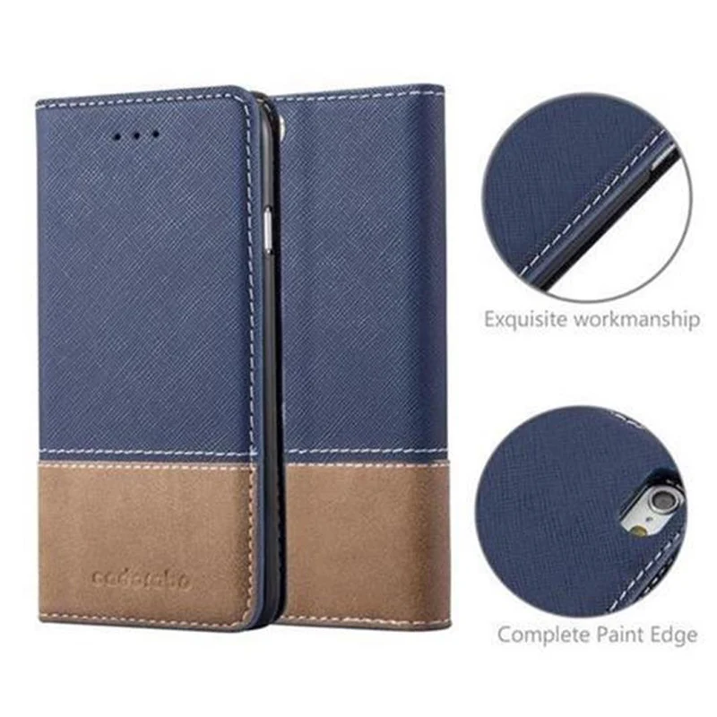 Cadorabo Hülle kompatibel mit Apple iPhone 6 / 6S Schutzhülle mit Magnetverschluss, Standfunktion und Kartenfach