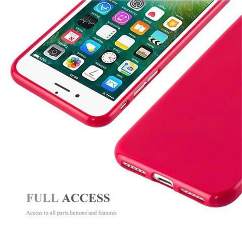 Cadorabo Hülle kompatibel mit Apple iPhone 7 / 7S / 8 / SE 2020 Schutzhülle aus flexiblem TPU Silikon
