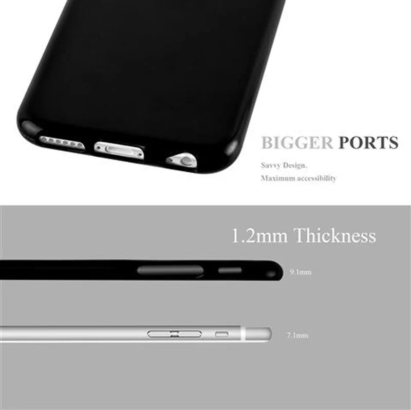 Cadorabo Hülle kompatibel mit Apple iPhone 6 / 6S Schutzhülle aus flexiblem TPU Silikon
