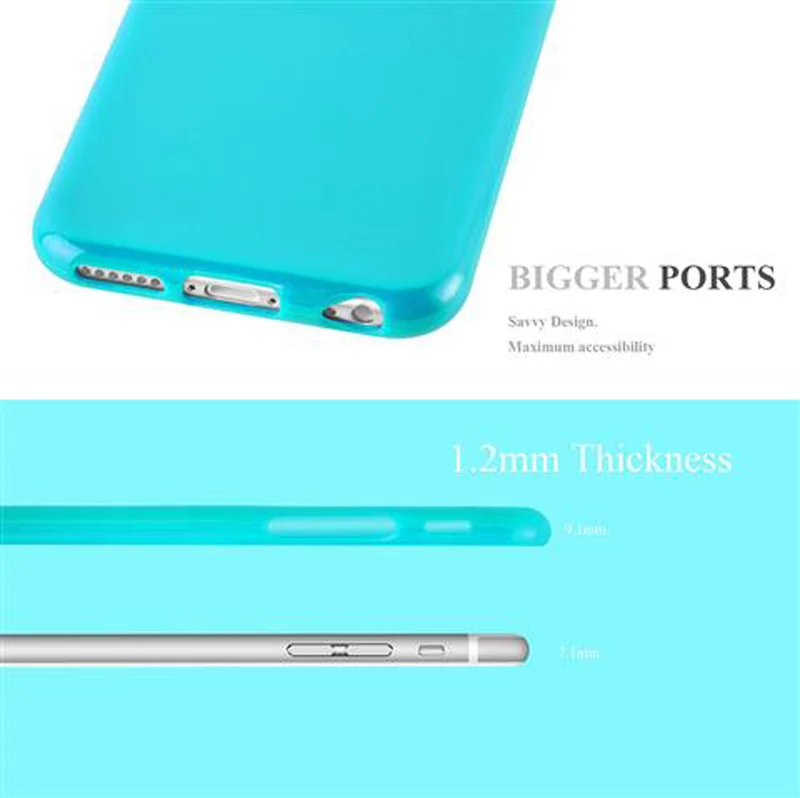 Cadorabo Hülle kompatibel mit Apple iPhone 6 / 6S Schutzhülle aus flexiblem TPU Silikon