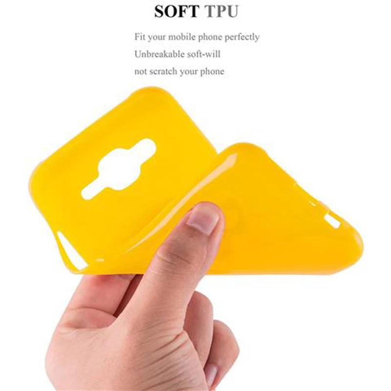 Cadorabo Hülle kompatibel mit Samsung Galaxy J5 2015 Schutzhülle aus flexiblem TPU Silikon