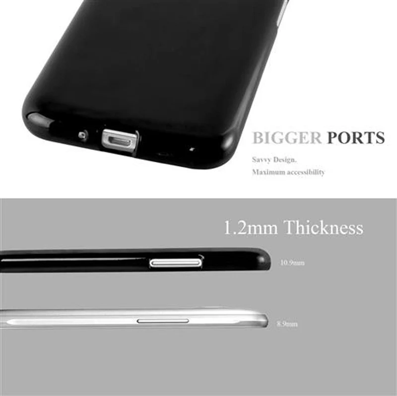 Cadorabo Hülle kompatibel mit Samsung Galaxy J1 2015 Schutzhülle aus flexiblem TPU Silikon