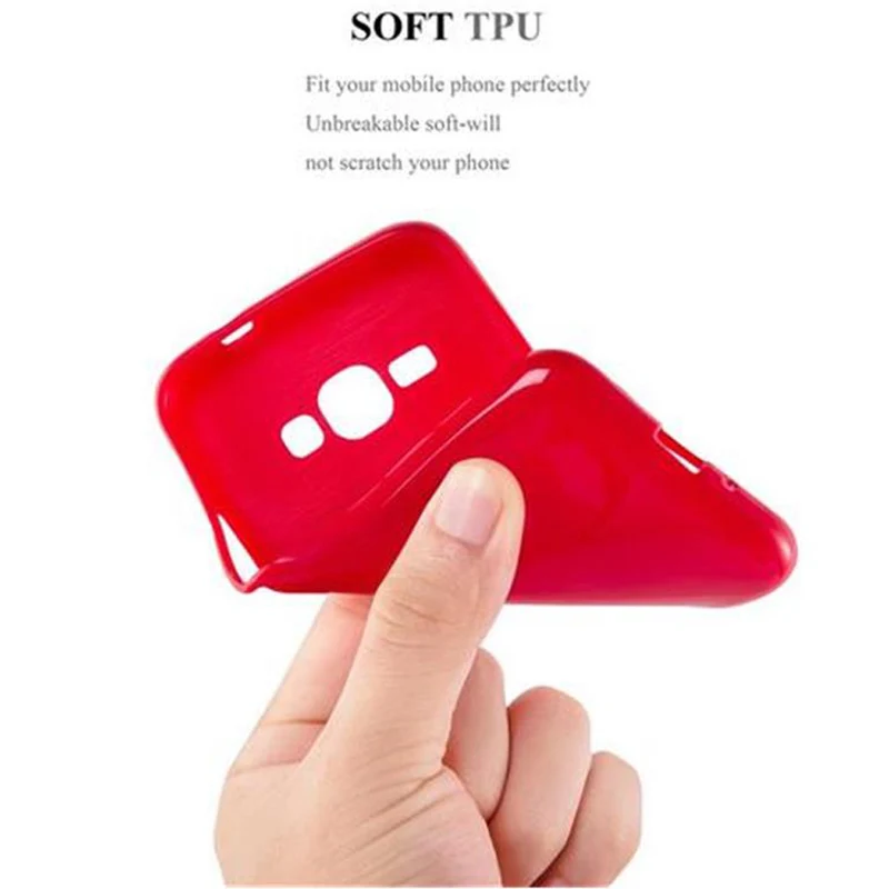 Cadorabo Hülle kompatibel mit Samsung Galaxy J1 2015 Schutzhülle aus flexiblem TPU Silikon