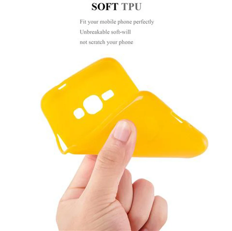 Cadorabo Hülle kompatibel mit Samsung Galaxy J1 2015 Schutzhülle aus flexiblem TPU Silikon