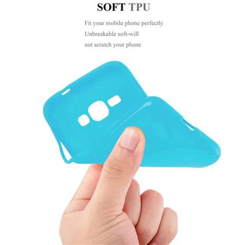 Cadorabo Hülle kompatibel mit Samsung Galaxy J1 2015 Schutzhülle aus flexiblem TPU Silikon