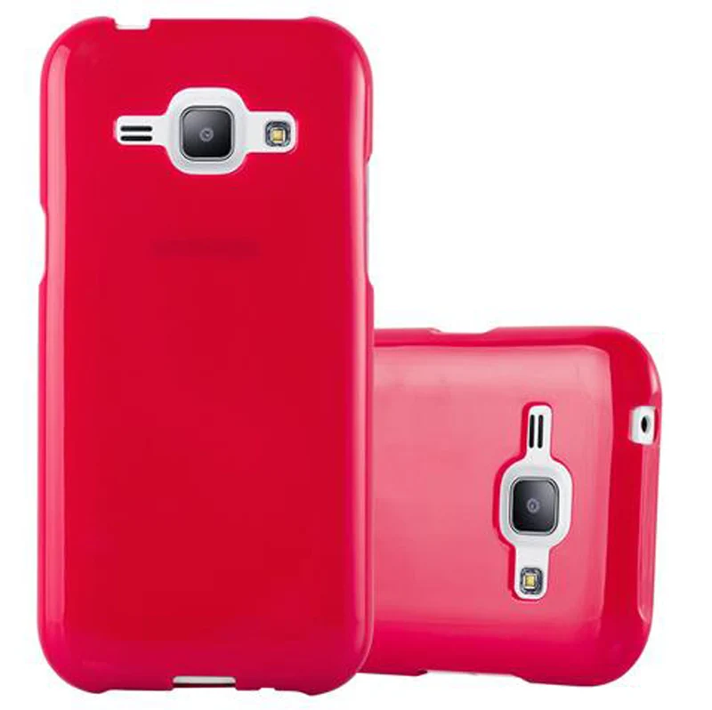 Cadorabo Hülle kompatibel mit Samsung Galaxy J1 2015 Schutzhülle aus flexiblem TPU Silikon