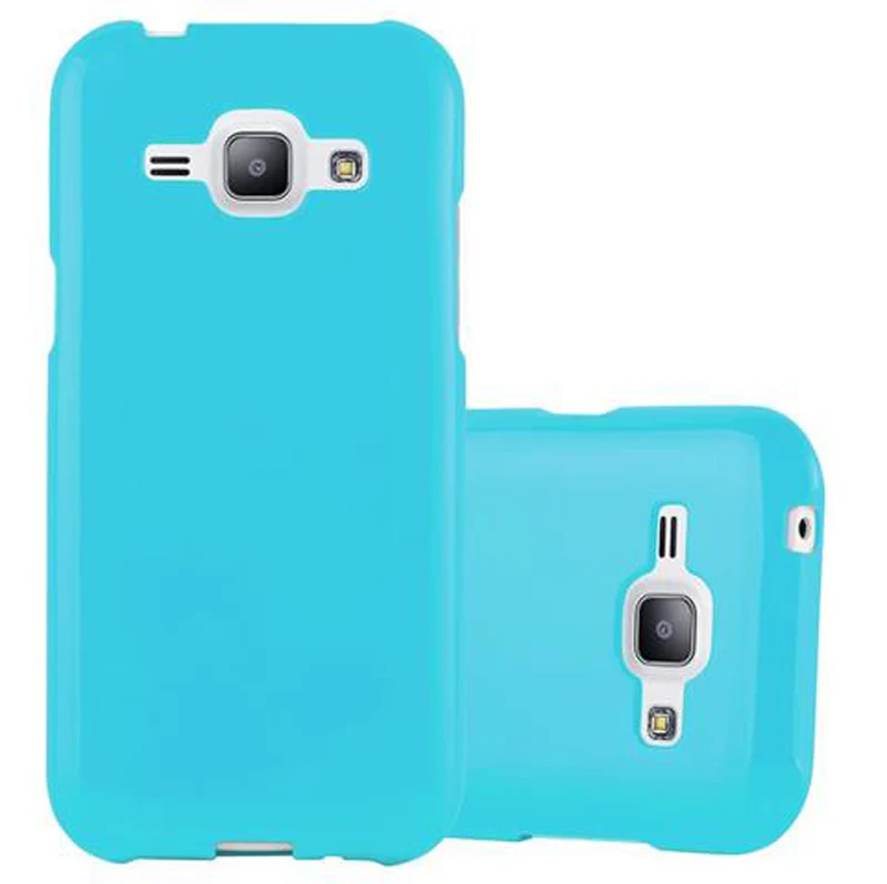 Cadorabo Hülle kompatibel mit Samsung Galaxy J1 2015 Schutzhülle aus flexiblem TPU Silikon