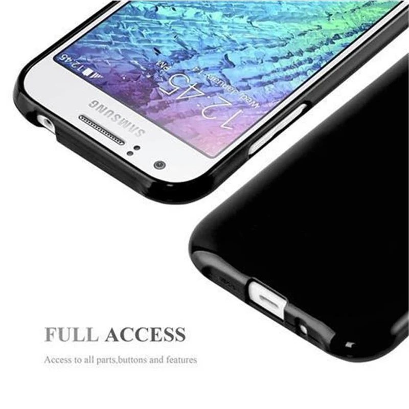 Cadorabo Hülle kompatibel mit Samsung Galaxy J1 2015 Schutzhülle aus flexiblem TPU Silikon
