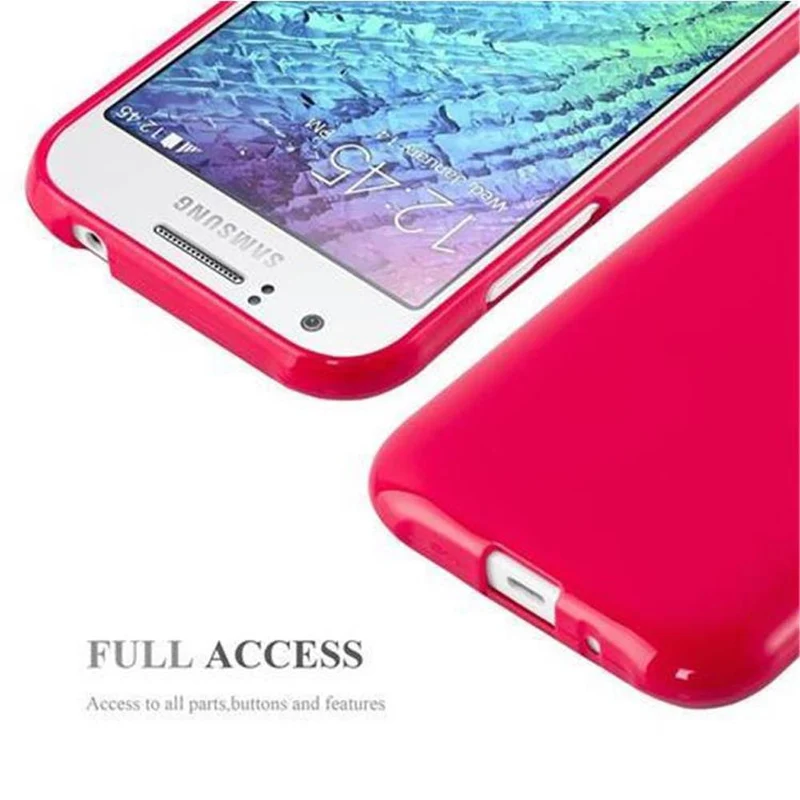 Cadorabo Hülle kompatibel mit Samsung Galaxy J1 2015 Schutzhülle aus flexiblem TPU Silikon
