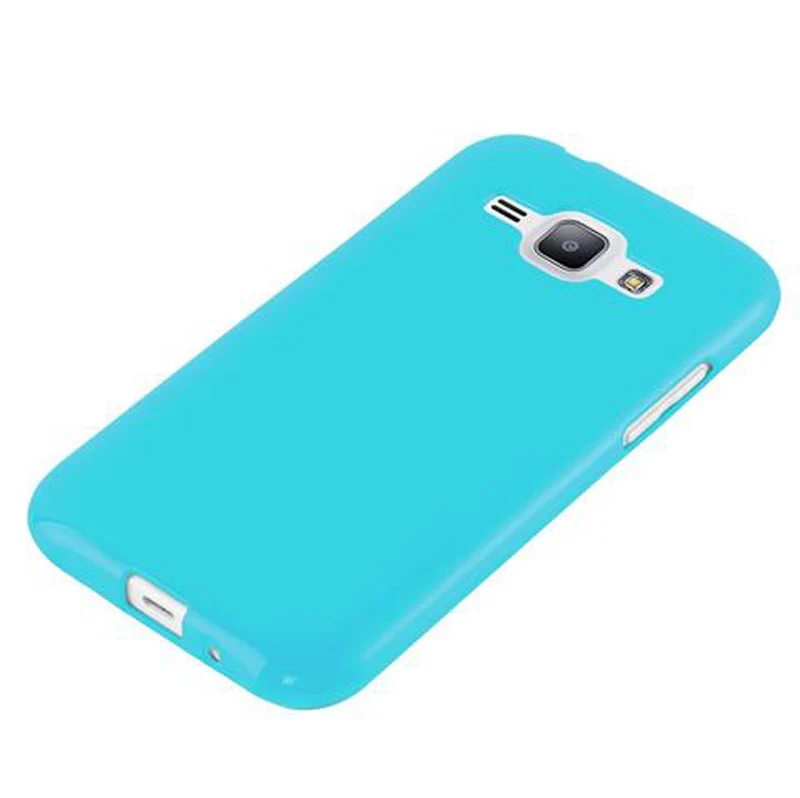 Cadorabo Hülle kompatibel mit Samsung Galaxy J1 2015 Schutzhülle aus flexiblem TPU Silikon