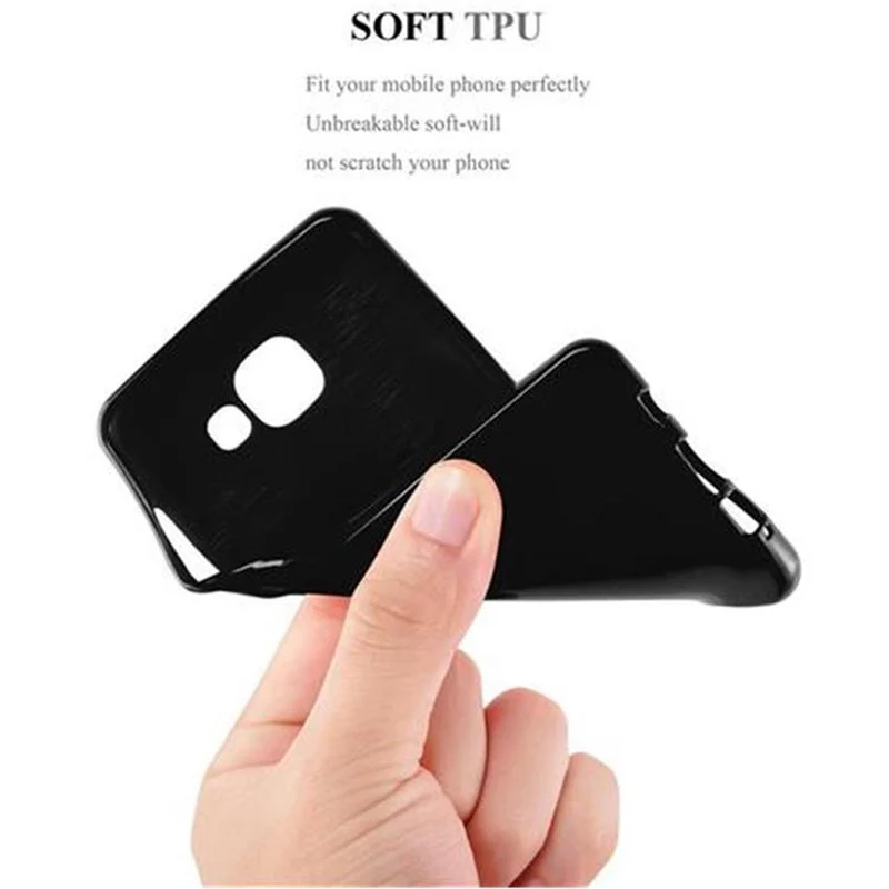 Cadorabo Hülle kompatibel mit Samsung Galaxy A3 2016 Schutzhülle aus flexiblem TPU Silikon