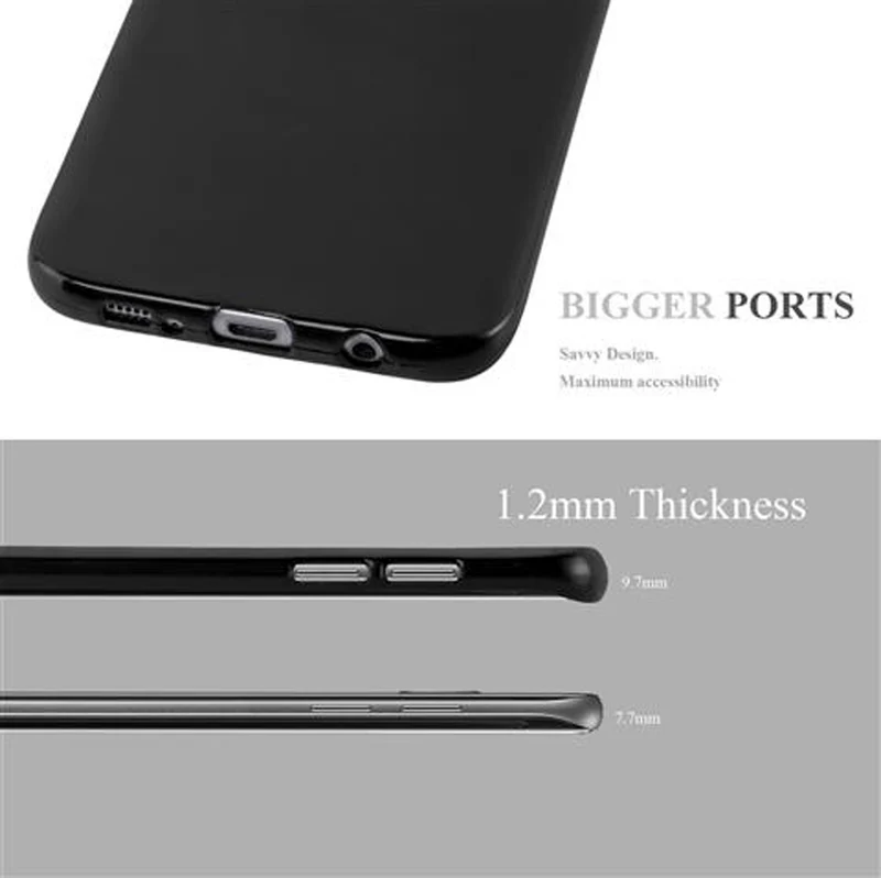 Cadorabo Hülle kompatibel mit Samsung Galaxy S7 EDGE Schutzhülle aus flexiblem TPU Silikon